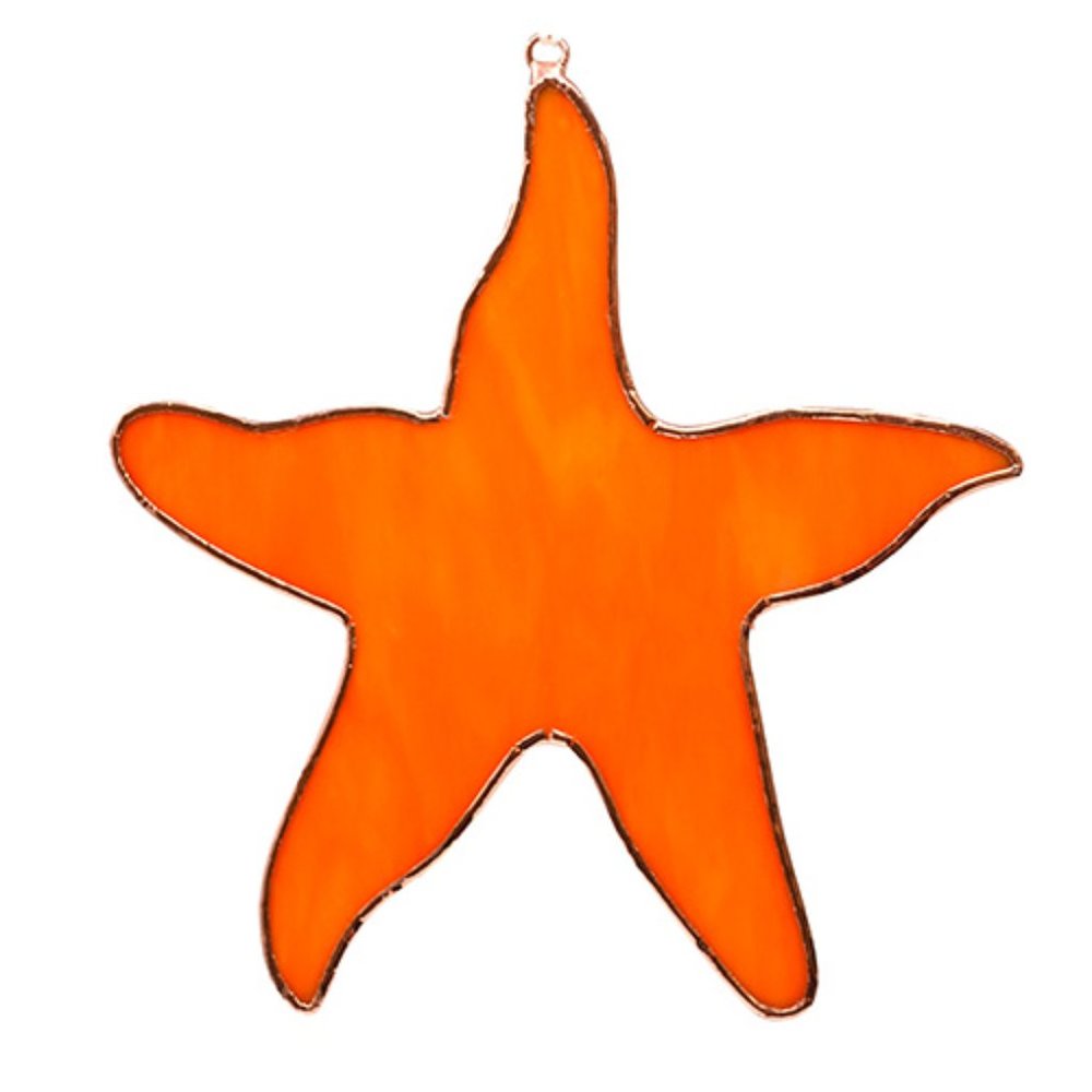 Starfish Sun Catcher, Orange, Suction Cup
